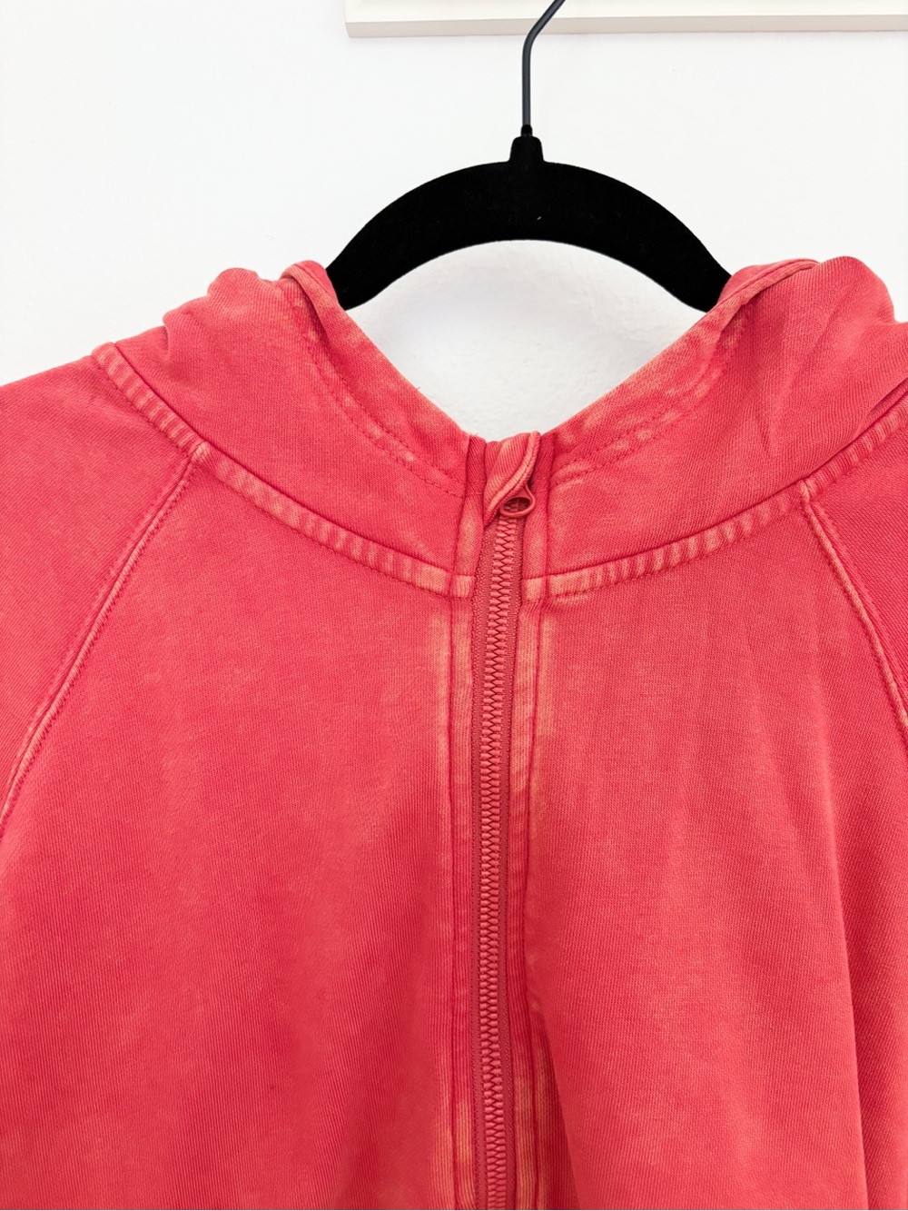 JoyLab Coral-Red Washed Half-Zip Hoodie Women’s Size XL - Picture 2 of 9